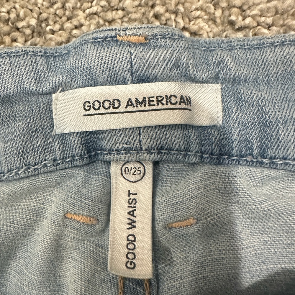 Good American Light Wash Skinny Jeans | Women's Size 0 / 25 High-Rise - Picture 3 of 8